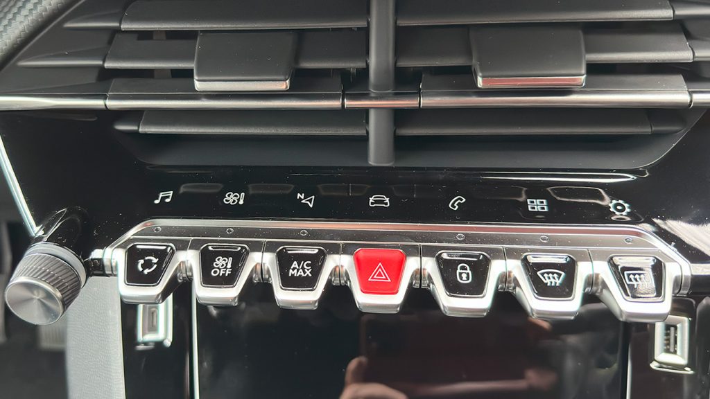 Controls on Peugeot 208